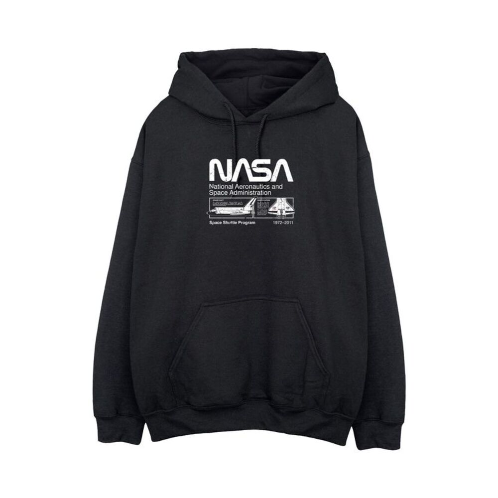 NASA Mens Space Shuttle Hoodie / Black